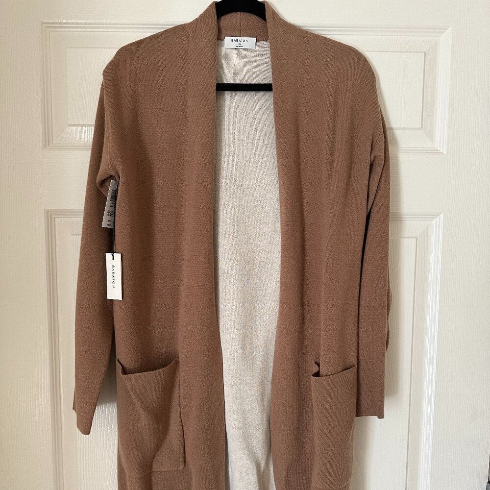 UNWORN - Aritzia Babaton Lance Cardigan/Coatigan in Camel - Size XS - tags on